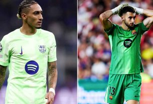 বার্সেলোনার রাফিনিয়া ও জোয়ান গার্সিয়া ইনজুরিতে