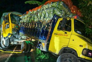 ট্রাকের ধাক্কায় পিকআপের চালক-সহকারী নি'হ'ত