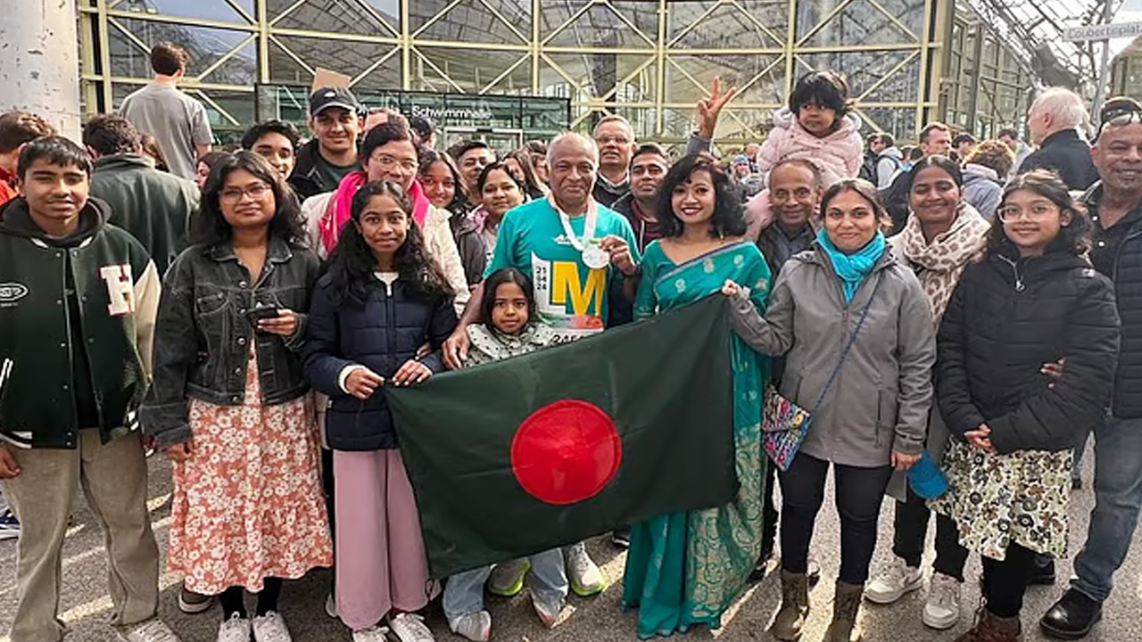 মিউনিখ ম্যারাথনে লাল-সবুজ পতাকা উড়িয়ে অংশ নিলেন শিব শংকর পাল