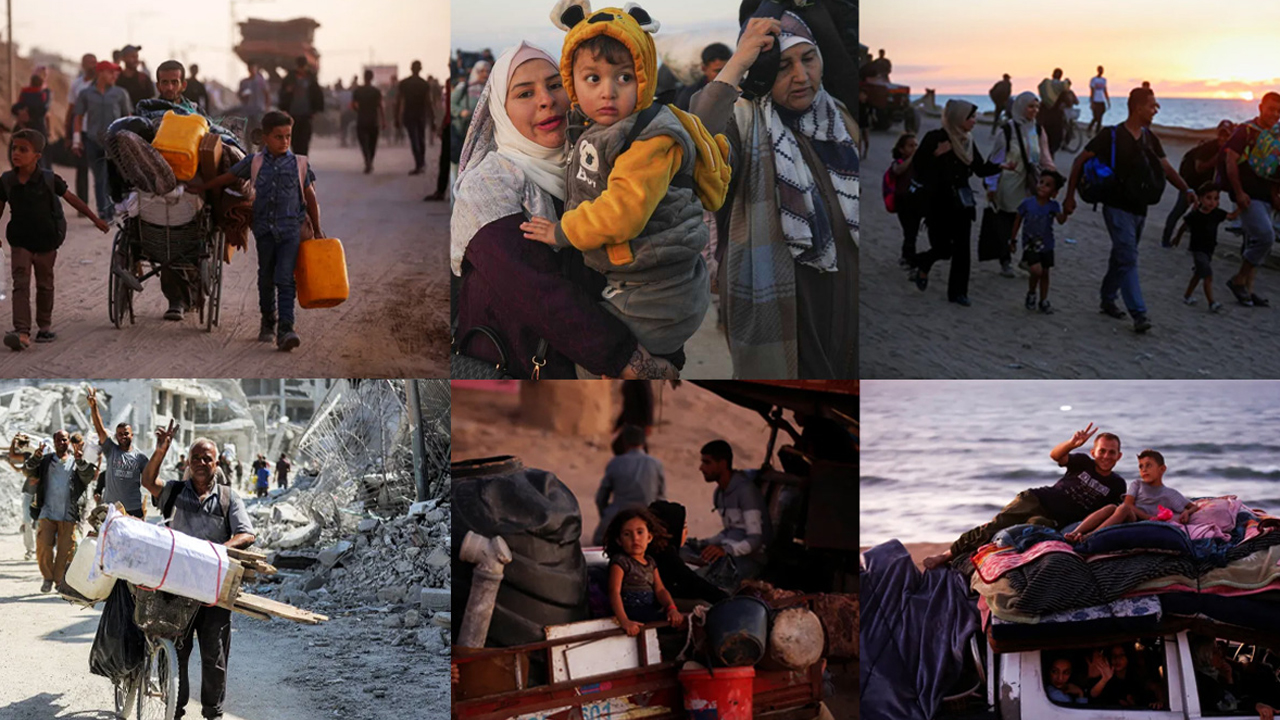 গাজায় যু'দ্ধ'বি'র'তি কার্যকর, ফিলিস্তিনিরা ফিরছে নিজ বাড়িতে