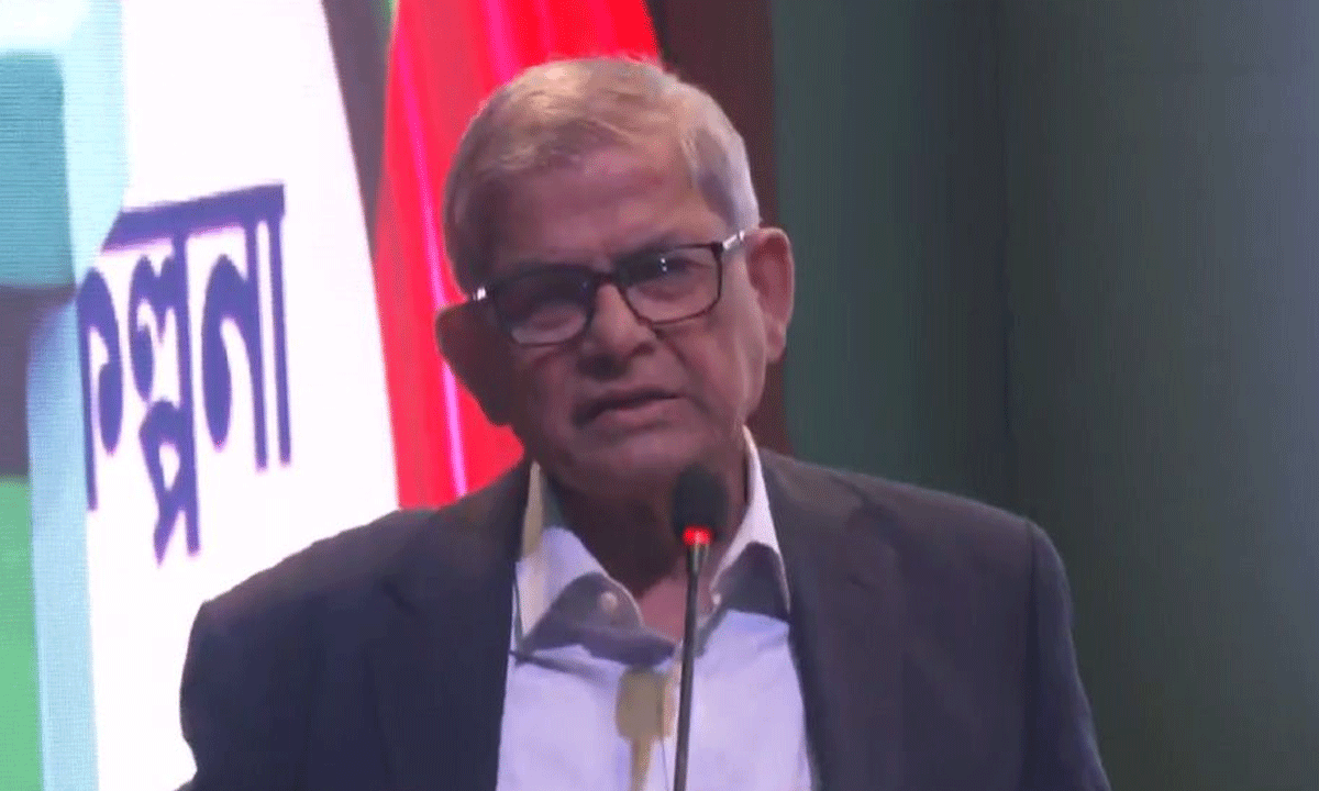 ধর্মকে অজুহাত করে রাষ্ট্র বিভাজন চলবে না, নতুন বাংলাদেশ গড়াই লক্ষ্য মির্জা ফখরুল