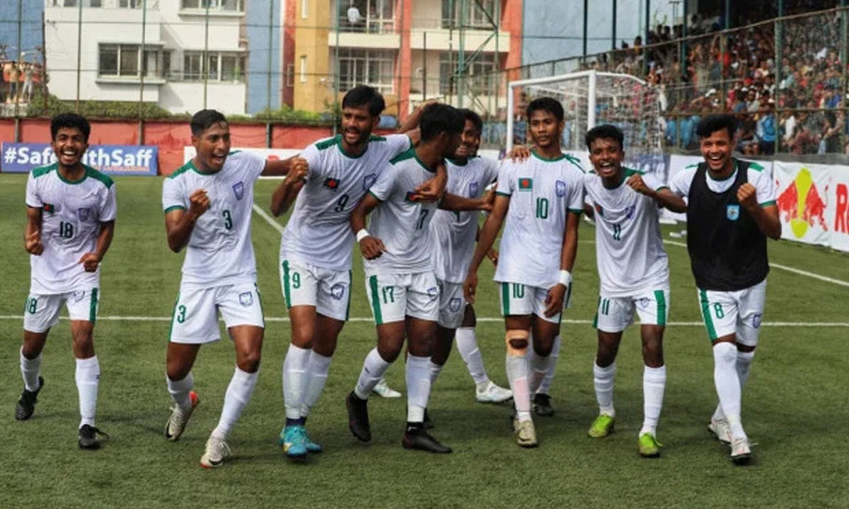 মালদ্বীপে অনূর্ধ্ব-২০ সাফ ফুটবল চ্যাম্পিয়নশিপে গ্রুপ ‘বি’-তে ভারত ও পাকিস্তানের সঙ্গে বাংলাদেশ