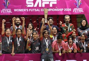 সাফ চ্যাম্পিয়ন নারী ফুটসাল দল আজ দেশে ফিরছে, সন্ধ্যায় বিমানবন্দরে সাবিনারা