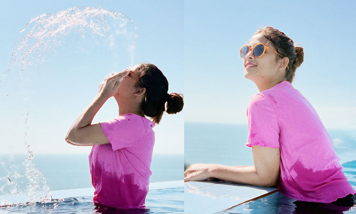 শীত উপেক্ষা করে সুইমিংপুলে সাদিয়া আয়মান, ভাইরাল জলকেলির ছবি