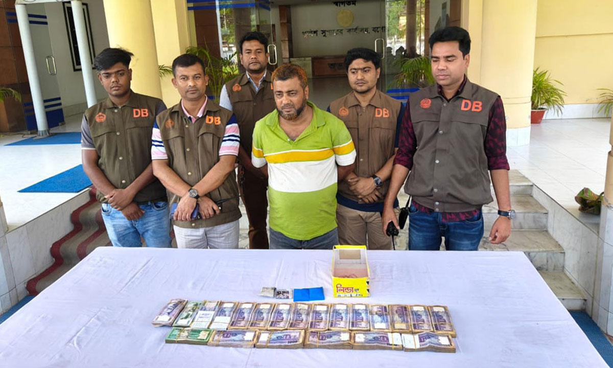 ঝিকরগাছায় ডিবি পুলিশের অভিযানে ইয়াবা ও প্রায় ২০ লাখ টাকা উদ্ধার