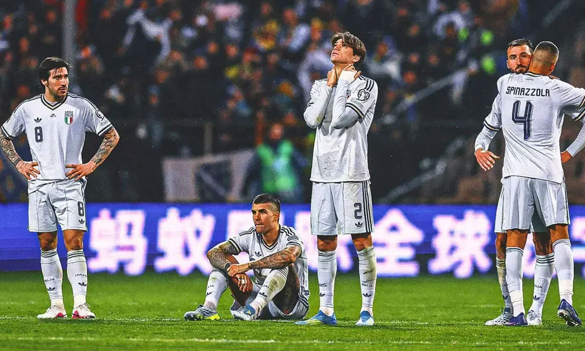 টানা তৃতীয়বার বিশ্বকাপে নেই ইতালি