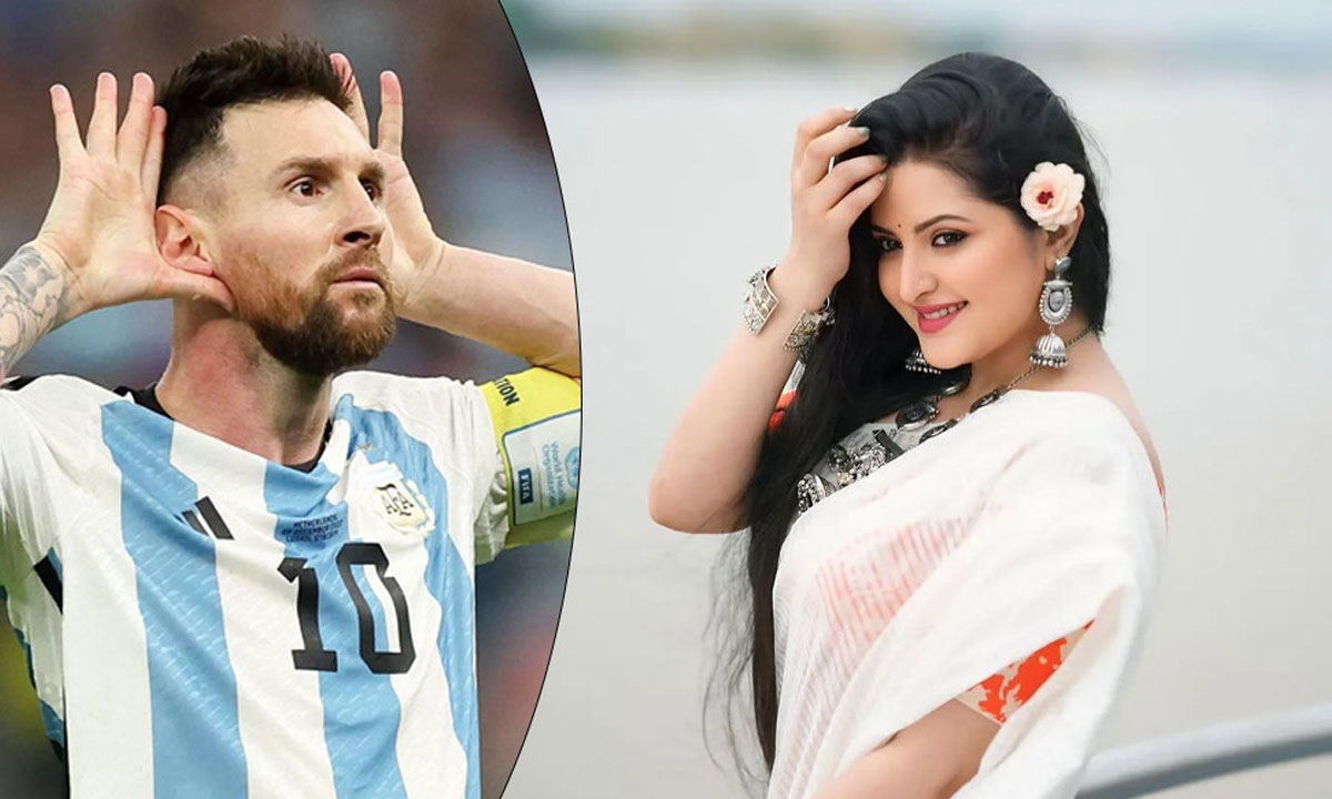 আর্জেন্টিনাকে উড়ন্ত চুমু দিলেন পরীমনি