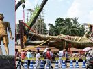 কলকাতা থেকে সরানো হলো মেসির ৭০ ফুট উচ্চতার ভাস্কর্য, জানা গেল কারণ
