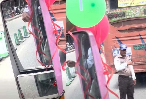 চালুর প্রথম দিনেই পিংক বাসে ধাক্কা, জরিমানা বলাকা বাসকে