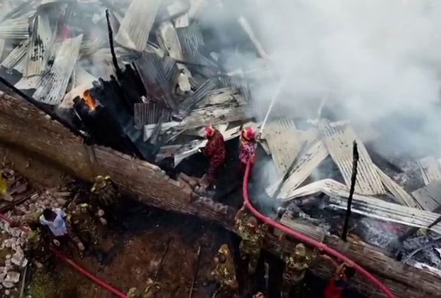 রাঙ্গামাটিতে আগুনে পুড়লো বসতঘর ও ৩টি দোকান