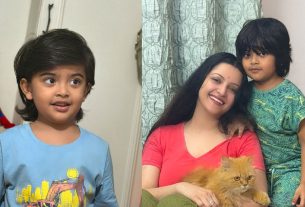 ছেলেকে ‘নব্বইয়ের হিরো’ সাজালেন পরীমনি